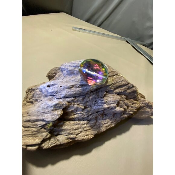 Handcrafted Wire Wrapped Multi-Color Gemstone Ring Size 8 - Picture 6 of 16